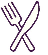 Icon of a fork and knife
