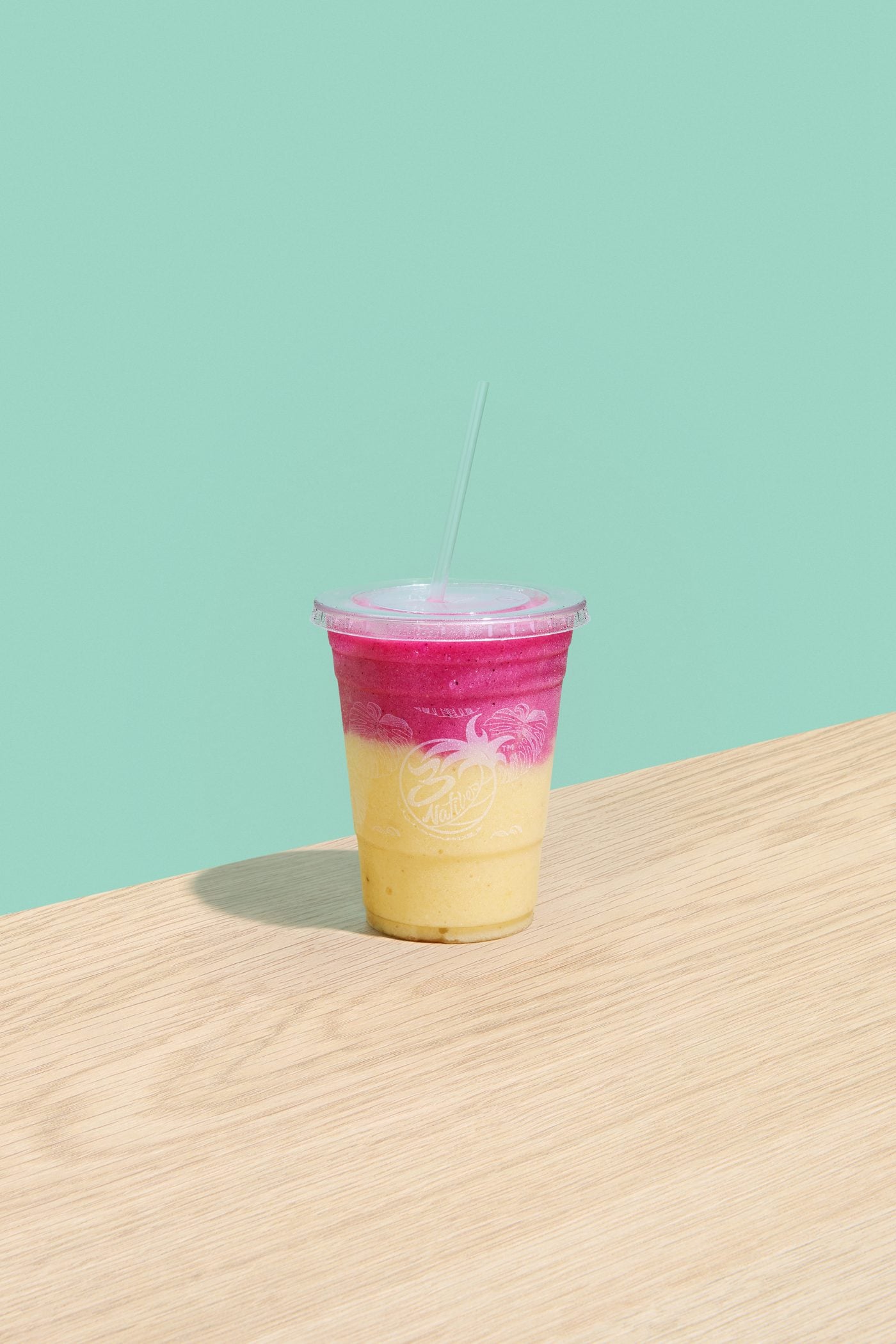 Pink Sunset layered smoothie